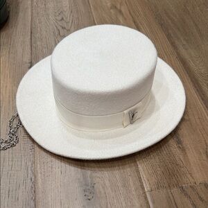 Classic White Men's Fedora Hat
